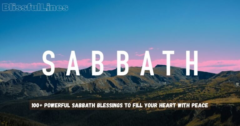 Sabbath Blessings