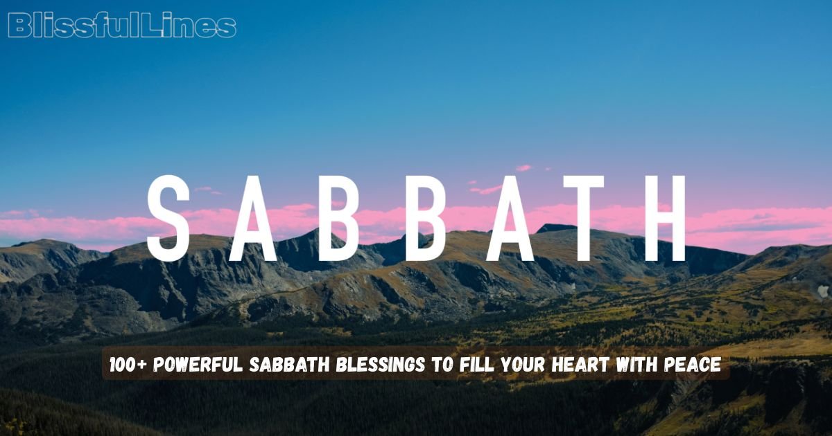 Sabbath Blessings