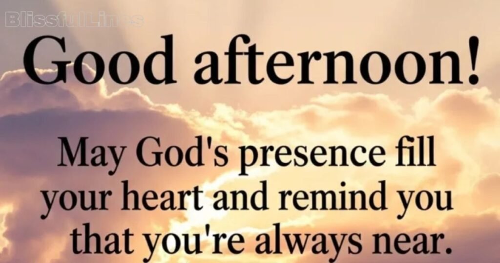 spiritual prayer good afternoon blessings